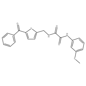 N1-((5-benzoylthiophen-2-yl)methyl)-N2-(3-(methylthio)phenyl)oxalamide结构式