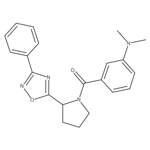 N,N-dimethyl-3-{[2-(3-phenyl-1,2,4-oxadiazol-5-yl)pyrrolidin-1-yl]carbonyl}aniline结构式