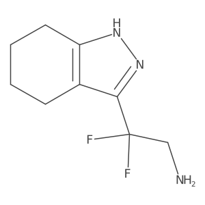 2,2-difluoro-2-(4,5,6,7-tetrahydro-2H-indazol-3-yl)ethan-1-amine Structure