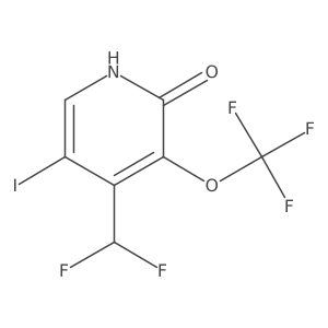 4-(Difluoromethyl)-5-iodo-3-(trifluoromethoxy)pyridin-2-ol结构式