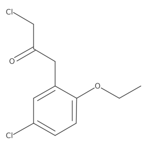 1-Chloro-3-(5-chloro-2-ethoxyphenyl)propan-2-one结构式