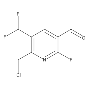 2-(Chloromethyl)-3-(difluoromethyl)-6-fluoropyridine-5-carboxaldehyde结构式