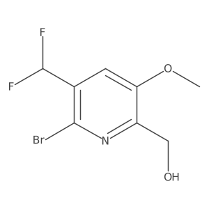 (6-Bromo-5-(difluoromethyl)-3-methoxypyridin-2-yl)methanol Structure