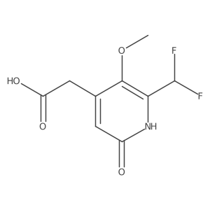 2-(2-(Difluoromethyl)-6-hydroxy-3-methoxypyridin-4-yl)acetic acid Structure