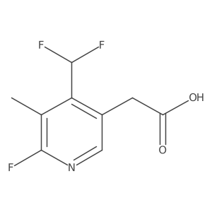 2-(4-(Difluoromethyl)-6-fluoro-5-methylpyridin-3-yl)acetic acid Structure