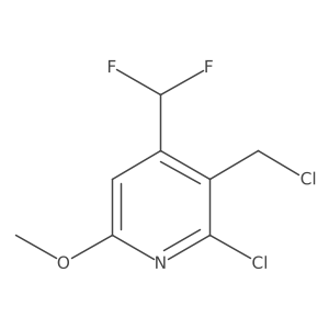 2-Chloro-3-(chloromethyl)-4-(difluoromethyl)-6-methoxypyridine结构式