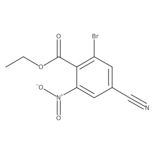 Ethyl 2-bromo-4-cyano-6-nitrobenzoate结构式