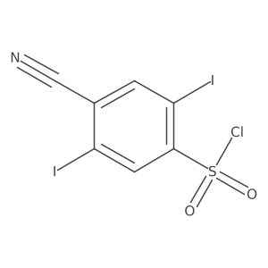 4-Cyano-2,5-diiodobenzenesulfonyl chloride Structure