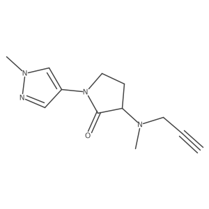 3-[methyl(prop-2-yn-1-yl)amino]-1-(1-methyl-1H-pyrazol-4-yl)pyrrolidin-2-one Structure