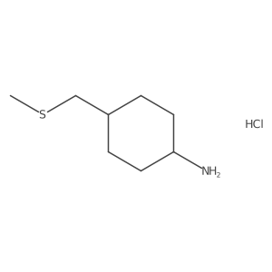 4-[(Methylsulfanyl)methyl]cyclohexan-1-amine hydrochloride Structure
