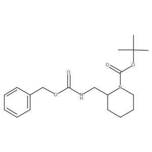 1,1-Dimethylethyl 2-[[[(phenylmethoxy)carbonyl]amino]methyl]-1-piperidinecarboxylate Structure