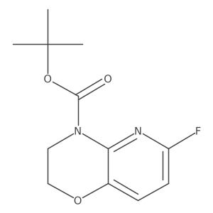 4-Boc-6-fluoro-3,4-dihydro-2H-pyrido[3,2-b][1,4]oxazine结构式