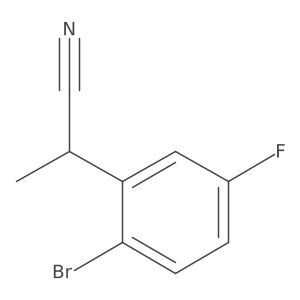 2-(2-Bromo-5-fluorophenyl)propanenitrile结构式