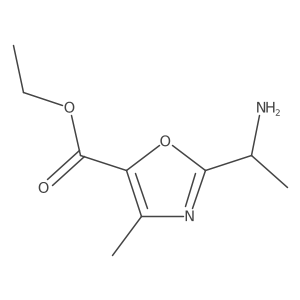 Ethyl 2-(1-aminoethyl)-4-methyl-1,3-oxazole-5-carboxylate Structure