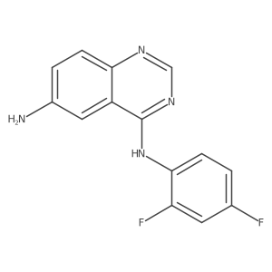 6-Amino-4-(2',4'-difluoroanilino)quinazoline Structure