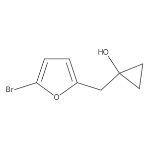 1-[(5-Bromofuran-2-yl)methyl]cyclopropan-1-ol Structure