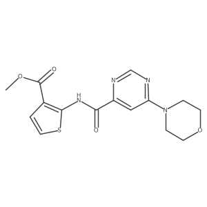 Methyl 2-(6-morpholinopyrimidine-4-carboxamido)thiophene-3-carboxylate Structure