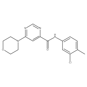 N-(3-chloro-4-methylphenyl)-6-morpholinopyrimidine-4-carboxamide结构式