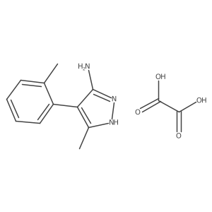 5-Methyl-4-ortho-tolyl-1H-pyrazole-3-amine oxalate salt结构式