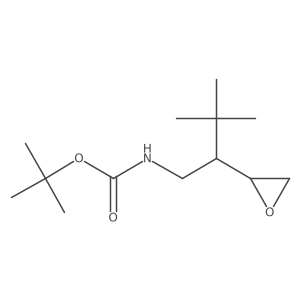 tert-butyl N-[(2S)-3,3-dimethyl-2-(oxiran-2-yl)butyl]carbamate结构式