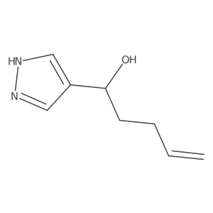 1-(1H-Pyrazol-4-yl)pent-4-en-1-ol结构式