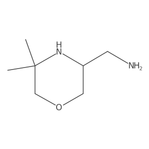 (5,5-Dimethylmorpholin-3-yl)methanamine结构式