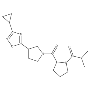 1-Propanone, 1-[2-[[3-(3-cyclopropyl-1,2,4-oxadiazol-5-yl)-1-pyrrolidinyl]carbonyl]-1-pyrrolidinyl]-2-methyl-结构式