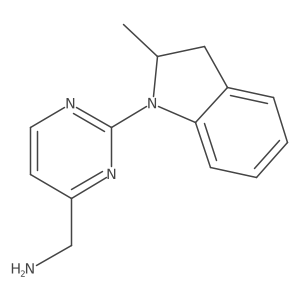 1-[2-(2-methyl-2,3-dihydro-1H-indol-1-yl)pyrimidin-4-yl]methanamine Structure