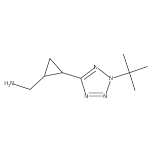 [2-(2-tert-butyl-2H-1,2,3,4-tetrazol-5-yl)cyclopropyl]methanamine结构式