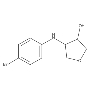 (3R,4S)-4-[(4-bromophenyl)amino]oxolan-3-ol Structure