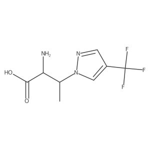 2-amino-3-[4-(trifluoromethyl)-1H-pyrazol-1-yl]butanoic acid Structure