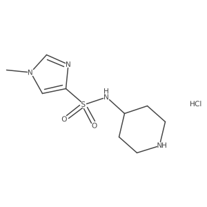 1-methyl-N-piperidin-4-yl-1H-imidazole-4-sulfonamide hydrochloride Structure