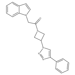 2-(1H-indol-1-yl)-1-(3-(4-phenyl-1H-1,2,3-triazol-1-yl)azetidin-1-yl)ethanone Structure