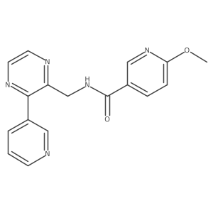 6-methoxy-N-{[3-(pyridin-3-yl)pyrazin-2-yl]methyl}pyridine-3-carboxamide结构式