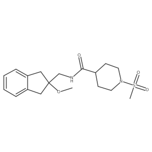 N-((2-methoxy-2,3-dihydro-1H-inden-2-yl)methyl)-1-(methylsulfonyl)piperidine-4-carboxamide结构式