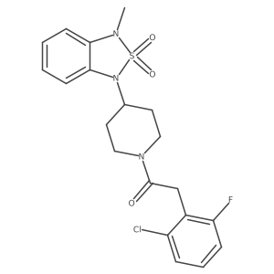 2-(2-chloro-6-fluorophenyl)-1-(4-(3-methyl-2,2-dioxidobenzo[c][1,2,5]thiadiazol-1(3H)-yl)piperidin-1-yl)ethanone Structure