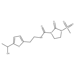 N-(2-(5-(1-hydroxyethyl)thiophen-2-yl)ethyl)-3-(methylsulfonyl)-2-oxoimidazolidine-1-carboxamide Structure