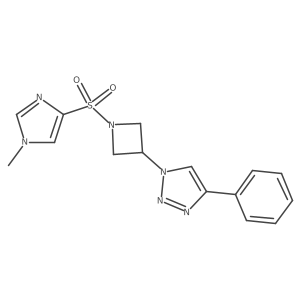 1-(1-((1-methyl-1H-imidazol-4-yl)sulfonyl)azetidin-3-yl)-4-phenyl-1H-1,2,3-triazole Structure