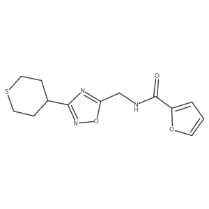 N-((3-(tetrahydro-2H-thiopyran-4-yl)-1,2,4-oxadiazol-5-yl)methyl)furan-2-carboxamide Structure