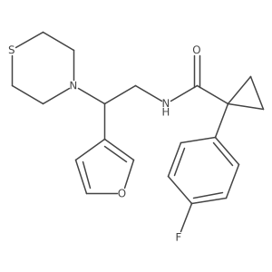 1-(4-fluorophenyl)-N-(2-(furan-3-yl)-2-thiomorpholinoethyl)cyclopropanecarboxamide Structure