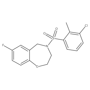 4-((3-Chloro-2-methylphenyl)sulfonyl)-7-fluoro-2,3,4,5-tetrahydrobenzo[f][1,4]oxazepine结构式