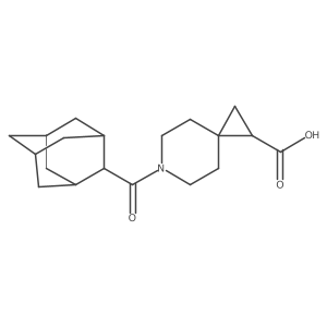 6-(Adamantane-2-carbonyl)-6-azaspiro[2.5]octane-1-carboxylic acid Structure