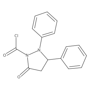 5-Oxo-2,3-diphenyl-1-pyrazolidinecarbonyl chloride结构式