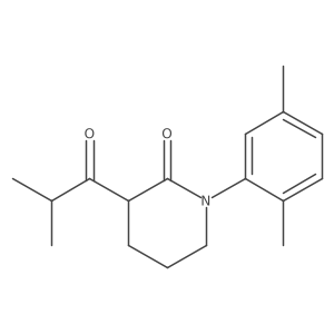 1-(2,5-Dimethylphenyl)-3-(2-methylpropanoyl)piperidin-2-one结构式