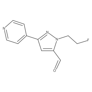 1-(2-fluoroethyl)-3-(pyridin-4-yl)-1H-pyrazole-5-carbaldehyde结构式
