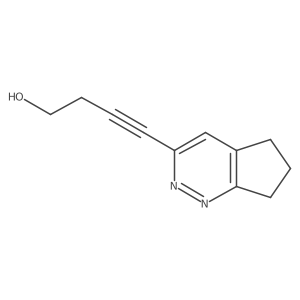 4-{5H,6H,7H-cyclopenta[c]pyridazin-3-yl}but-3-yn-1-ol Structure