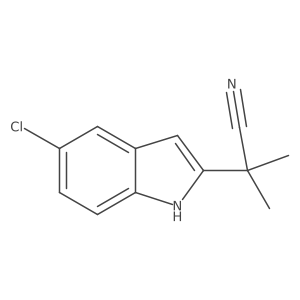 2-(5-chloro-1H-indol-2-yl)-2-methylpropanenitrile Structure