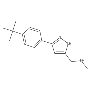 {[5-(4-tert-butylphenyl)-1H-pyrazol-3-yl]methyl}(methyl)amine Structure