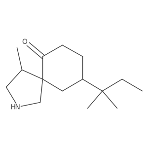 4-Methyl-9-(2-methylbutan-2-yl)-2-azaspiro[4.5]decan-6-one Structure