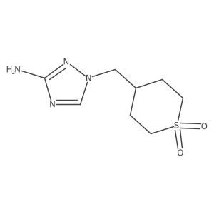 4-[(3-amino-1H-1,2,4-triazol-1-yl)methyl]-1lambda6-thiane-1,1-dione Structure